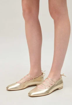 Ballerines Cuir Dore^Claudie Pierlot New