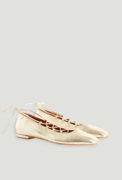 Ballerines Cuir Dore^Claudie Pierlot New