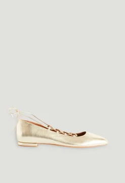 Ballerines Cuir Dore^Claudie Pierlot New