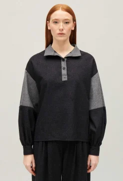Blouse Ample Gris Fonce^Claudie Pierlot Flash Sale