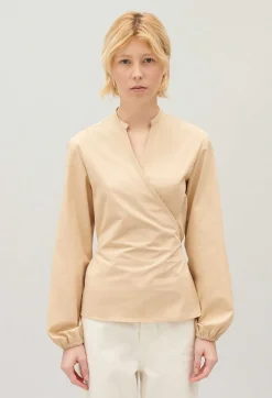 Blouse Cache-Coeur Sable^Claudie Pierlot Cheap