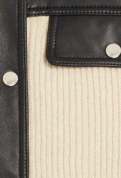 Blouson Cuir Et Maille Bicolore^Claudie Pierlot Best Sale