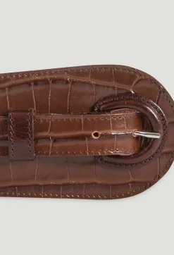 Ceinture Cuir Embosse Marron^Claudie Pierlot Clearance