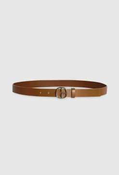 Ceinture Cuir Monogramme Marron^Claudie Pierlot Shop