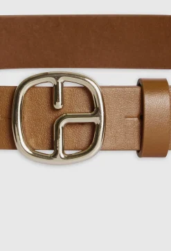 Ceinture Cuir Monogramme Marron^Claudie Pierlot Shop