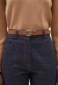 Ceinture Cuir Monogramme Marron^Claudie Pierlot Shop