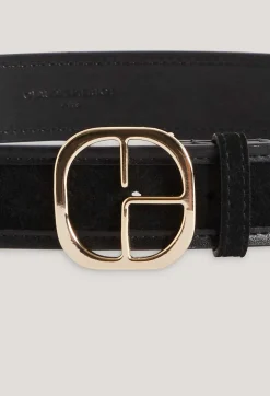 Ceinture Cuir Suede Noir^Claudie Pierlot New