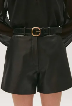 Ceinture Cuir Suede Noir^Claudie Pierlot New