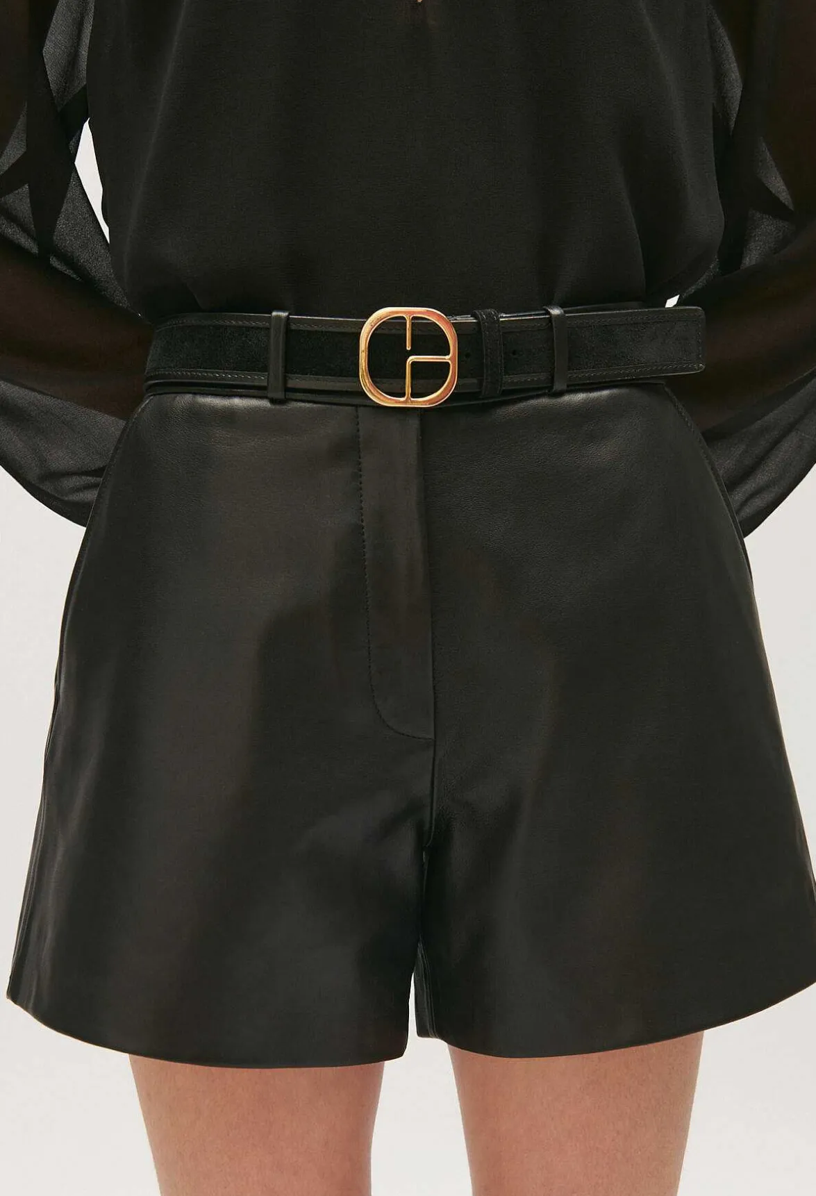 Ceinture Cuir Suede Noir^Claudie Pierlot New