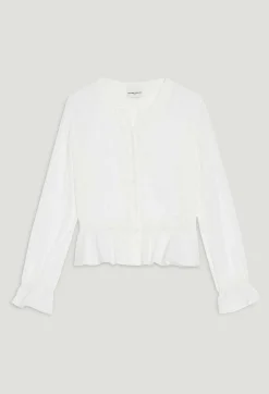 Chemise Basque Volantee Ecrue^Claudie Pierlot Discount