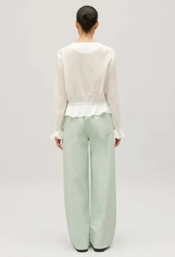 Chemise Basque Volantee Ecrue^Claudie Pierlot Discount