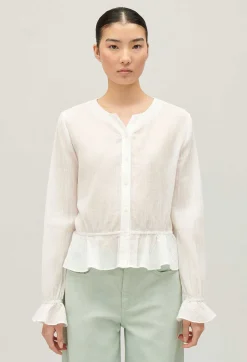 Chemise Basque Volantee Ecrue^Claudie Pierlot Discount