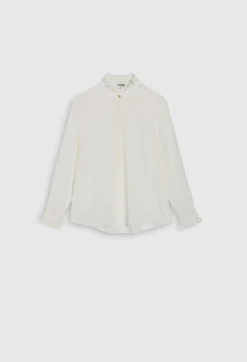 Chemise Blanche Col Montant Ondule^Claudie Pierlot Discount