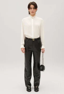 Chemise Blanche Col Montant Ondule^Claudie Pierlot Discount