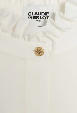 Chemise Blanche Col Montant Ondule^Claudie Pierlot Discount