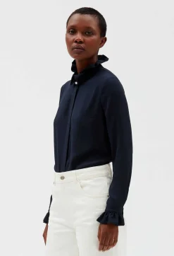 Chemise Col Victorien Marine^Claudie Pierlot Sale