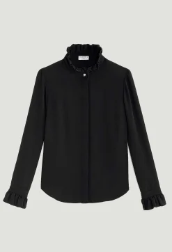Chemise Col Victorien Noire^Claudie Pierlot Discount