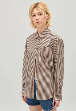 Chemise Rayee Bronze^Claudie Pierlot Discount