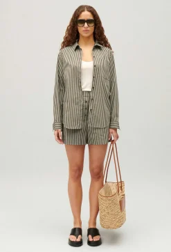 Chemise Rayee Verte^Claudie Pierlot Cheap