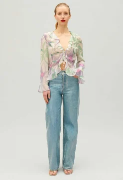 Chemisier Soie Imprime Aquarelle^Claudie Pierlot Sale