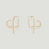 Creoles Coeurs Cp Laiton Dore^Claudie Pierlot Online