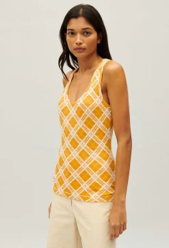 Debardeur Carreaux Jaune^Claudie Pierlot Best