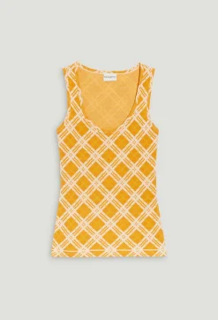 Debardeur Carreaux Jaune^Claudie Pierlot Best