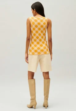 Debardeur Carreaux Jaune^Claudie Pierlot Best