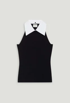 Debardeur Col Chemise Marine^Claudie Pierlot Clearance