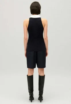 Debardeur Col Chemise Marine^Claudie Pierlot Clearance