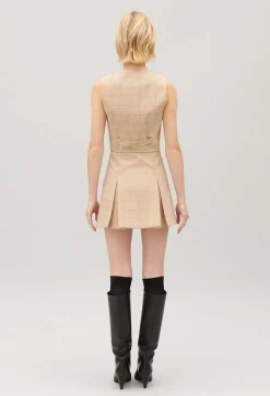 Gilet Costume Carreaux Beige^Claudie Pierlot Flash Sale
