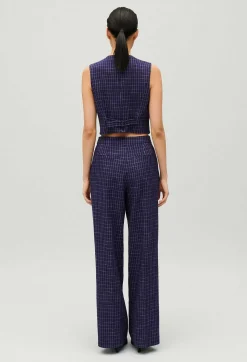 Gilet Costume Carreaux Marine^Claudie Pierlot Outlet