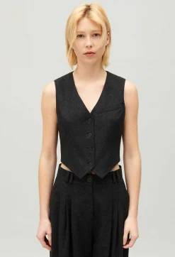 Gilet Costume Gris Chine^Claudie Pierlot New