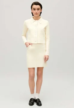 Gilet Court Col Claudine Ivoire^Claudie Pierlot Fashion