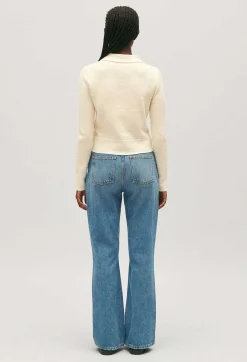 Gilet Court Col Claudine Ivoire^Claudie Pierlot Fashion