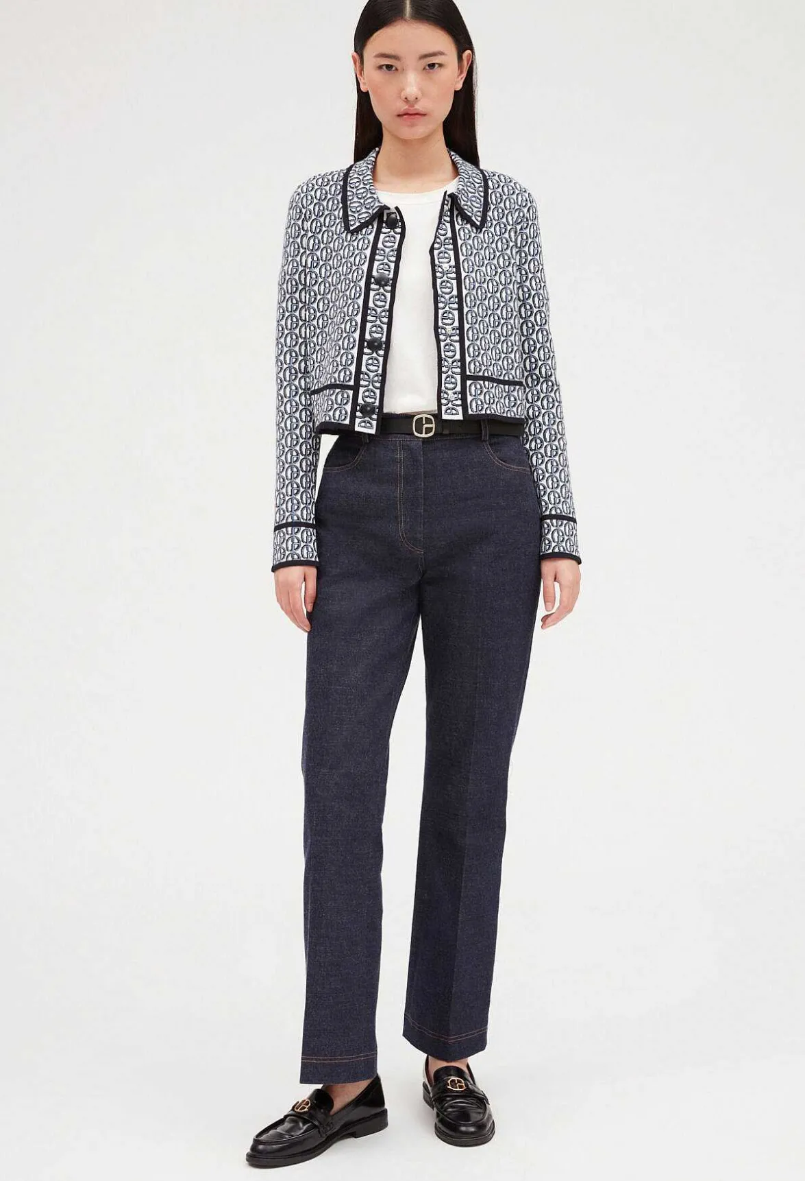 Gilet Court Col Claudine Monogramme^Claudie Pierlot New