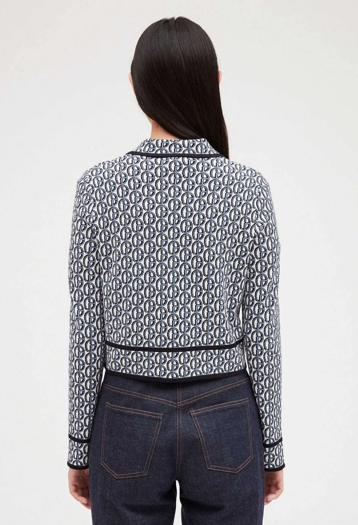 Gilet Court Col Claudine Monogramme^Claudie Pierlot New