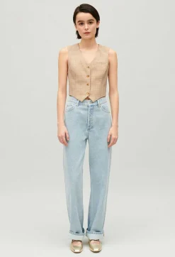 Jean Louis Flare Bleu Delave^Claudie Pierlot Discount