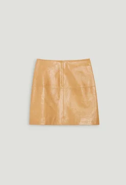 Jupe Courte Cuir Jaune Ocre^Claudie Pierlot Fashion