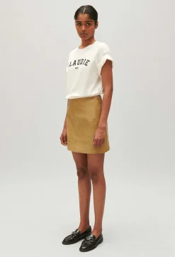 Jupe Courte Cuir Jaune Ocre^Claudie Pierlot Fashion