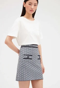 Jupe Courte Maille Monogramme Cp^Claudie Pierlot Store
