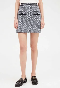 Jupe Courte Maille Monogramme Cp^Claudie Pierlot Store