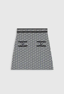 Jupe Courte Maille Monogramme Cp^Claudie Pierlot Store
