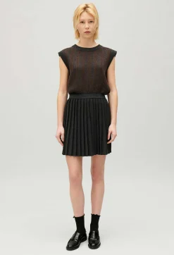 Jupe Courte Plissee Gris Chine^Claudie Pierlot Discount