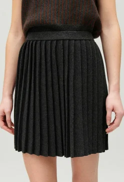 Jupe Courte Plissee Gris Chine^Claudie Pierlot Discount