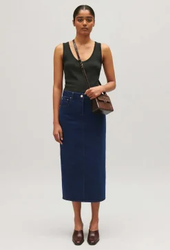 Jupe Midi Jean Bleu^Claudie Pierlot New