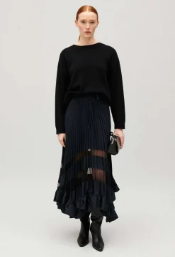 Jupe Midi Plisee Et Asymetrique^Claudie Pierlot Fashion