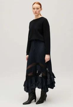 Jupe Midi Plisee Et Asymetrique^Claudie Pierlot Fashion