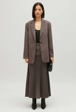 Jupe Midi Plissee Marron Glace^Claudie Pierlot Sale