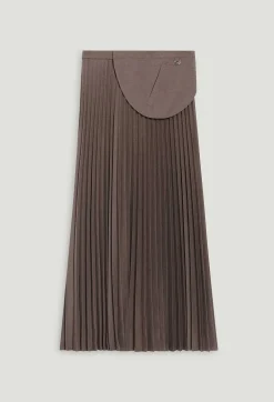 Jupe Midi Plissee Marron Glace^Claudie Pierlot Sale